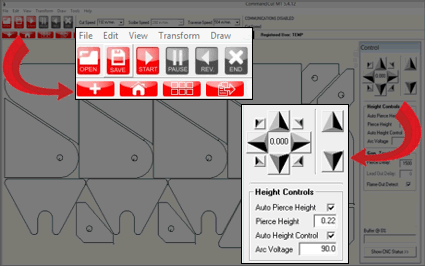 Plasma cutter user interface